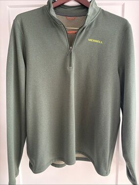 Merrell Men's Green Half-Zip Performance Pullover